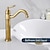 cheap Classical-Antique Brass Single Handle Bathroom Sink Faucet Brushed Brass Long Reach Bathroom Faucet Mixer Tap