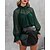 cheap Blouses &amp; Shirts-Women&#039;s Blouse Shirt Green White Pleated Patchwork Plain Daily Work Long Sleeve Standing Collar Elegant Lantern Sleeve S