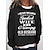 cheap Hoodies &amp; Sweatshirts-Women&#039;s Sweatshirt Pullover Monograms Print Active Streetwear Green Blue Khaki Text Daily Loose Fit Long Sleeve Round Neck S M L XL XXL 3XL