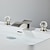billige To huller-Håndvasken vandhane - Vandfald Galvaniseret Udspredt To Håndtag tre hullerBath Taps