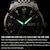 baratos Relógios Quartz-poedagar masculino relógio de quartzo aço inoxidável luxo botão de pressão fecho oculto à prova d&#039;água luminoso data semana esporte relógio de quartzo relógio de pulso de negócios