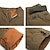 cheap Cargo Pants-Men&#039;s Cargo Pants Cargo Trousers Work Pants Zip Leg Solid Color Thermal Warm Fleece Lining Weekend Streetwear Casual Formal ArmyGreen Black