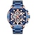 お買い得  クォーツ腕時計-naviforce メンズ 腕時計 スポーツ 防水 ステンレススチール ファッション 高級 ゴールド 腕時計 日付 時計 クォーツ 腕時計