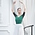 billige Ballettdrakt-pustende ballett activewear trikot / onesie ruching ren farge skjøting kvinners ytelsestrening halvermet høy bomullsblanding