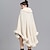 voordelige Bontstola&#039;s-Witte nepbont dameswikkelcape, elegante casual dagelijkse polyester bruiloftsomslagdoeken met lange mouwen en pure kleur voor de bruiloftslente