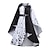 preiswerte Kleider-Kinder Mädchen 101 Dalmatiner Cruella de Vil Kleid Sets 2pcs Polka Dot Performance Halloween schwarz asymmetrische ärmellose Kostümkleider 3-12 Jahre