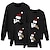 זול גופיות-משפחה חולצות טרנינג כותנה אותיות אימוג&#039;י יומי שחור אודם שרוול ארוך יומי תלבושות תואמות