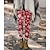cheap Leggings-Women&#039;s Fleece Pants Tights Leggings Thermal Underwear Fleece lined Dark Gray khaki Red Vacation Casual Print Christmas Weekend Winter Ankle-Length Stretchy Santa Claus Thermal Warm S M L XL XXL