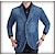 cheap Denim Shirts-men&#039;s Denim Blazer Jacket Jeans suit jacket classic notched collar 3 button tailoring distressed denim blazer jacket (large, light blue_02)