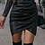 cheap Mini Dresses-Women&#039;s Bodycon Sheath Dress Black Dress Mini Dress Black Pure Color Long Sleeve Winter Fall Autumn Ruched Stylish Crew Neck Slim Winter Dress Fall Dress 2023 S M L XL XXL