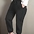Недорогие Базовые поясные изделия для женщин-Жен. Флисовые штаны Брюки Большие размеры Смесь хлопка Полная длина Черный Осень