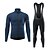 cheap Cycling Jackets-WOSAWE Men&#039;s Long Sleeve Cycling Jacket Cycling Bib Shorts Cycling Pants Road Bike Cycling Winter Black Red+Black Blue Black Bike Fleece Lining Warm Sports Solid Color Clothing Apparel / Athleisure