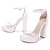 cheap Women&#039;s Sandals-Women&#039;s Sandals Stilettos Daily Solid Colored Summer Buckle Platform Chunky Heel Open Toe Elegant PU Leather PVC Ankle Strap White Green