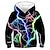 voordelige 3D hoodies en sweatshirts voor jongens-Kinderen Jongens Hoodie en sweatshirt Lange mouw 3D Trekkoord Paars Kinderen Tops Actief Basic Kinderdag