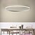 voordelige Cirkelontwerp-60cm led hanglamp ring cirkel ontwerp nordic eenvoudig modern eigentijds zwart metaal acryl geschilderde afwerkingen 110-120v 220-240v alleen dimbaar met afstandsbediening