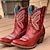 halpa Cowboy &amp; Western Boots-Naisten Bootsit Cowboy-länkkärisaappaat Cowgirl saappaat Ratsastussaappaat Päivittäin Yhtenäinen väri Yhtenäinen Kirjottu Saappaat Nilkkurit Talvi Kirjonta Paksu korko Terävä kärkinen Vintage