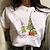 halpa Joulupuvut-joulu Joulupukki T-paita Anime Cartoon Anime Perinteinen Katutyyli Käyttötarkoitus Pariskuntien Miesten Naisten Aikuisten Kuuma leimaus