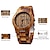 billiga Kvartsklockor-bewell w086b herrklocka i trä analog quartz lätt handgjord armbandsur i trä