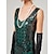 cheap Historical &amp; Vintage Costumes-Roaring 20s 1920s Cocktail Dress Vintage Dress Flapper Dress Dress Masquerade Prom Dress Christmas Party Dress The Great Gatsby Charleston Women&#039;s Sequins Halloween Carnival Wedding Wedding Guest