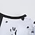 levne Dětské kostýmy-dětské dívčí 101 dalmatinů kruté de vil sady šatů 2ks puntíkaté představení halloween černé asymetrické kostýmní šaty bez rukávů 3-12 let s parukou