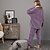 billige Nattøj til kvinder-kvinders pyjamas pjs sæt 2 stykker ren farve mode plys komfort hjemme ferie fleece v wire langærmet pullover bukse elastik talje efterår vinter hjemme outfits