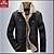 cheap Men&#039;s Jackets &amp; Coats-men&#039;s long sleeves lapel sherpa fleece lined black jean denim jacket coat(0047-dark blue-m)