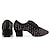 cheap Ballroom Shoes &amp; Modern Dance Shoes-Unisex Modern Shoes Line Dance Performance Professional Professional Practice Low Heel Thick Heel Round Toe Lace-up Adults&#039; Black