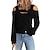 cheap Basic Women&#039;s Tops-2022 autumn and winter european and american cross-border amazon wish women&#039;s fashion casual solid color off-the-shoulder loose short-sleeved t-shirt