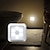tanie Lampki nocne i dekoracyjne-Kwadratowy czujnik ruchu lampki nocne zasilany baterią indukcyjna pir pod lampą podszafkową lampa do szafy ze schodami magnetycznymi kuchnia oświetlenie sypialni 1 szt.