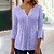 cheap Blouses &amp; Shirts-Women&#039;s Shirt Blouse T shirt Tee Pink Blue Purple Button Print Polka Dot Casual Weekend Long Sleeve Round Neck Basic Regular Painting S