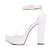 cheap Women&#039;s Sandals-Women&#039;s Sandals Stilettos Daily Solid Colored Summer Buckle Platform Chunky Heel Open Toe Elegant PU Leather PVC Ankle Strap White Green