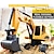 cheap Novelty Toys-1/24 RC Truck Toys Alloy RC Excavator metal 2.4G Remote Control Bulldozer Model Engineering Car Toy For Boys Kids Festival Gift