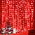 abordables Tiras de Luces LED-luces de ventana de navidad al aire libre 3x3m-300led enchufe en 8 modos luz de cortina 9 colores ventana de control remoto luz colgante de pared blanco cálido rgb para decoraciones de navidad