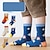 זול גרביים לילדים-ילדים בנים 5 זוגות גרביים צבעוני קולור בלוק פסים סתיו חורף מתוק לבוש יומיומי 3-12 שנים