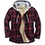 cheap Men&#039;s Sherpa Jacket-Men&#039;s Winter Jacket Shirt Jacket Winter Coat Sherpa jacket Fleece Jacket Hoodie Jacket Flannel Jacket Warm Casual Jacket Outerwear Plaid / Check White+Black Green Wine