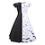 cheap Dresses-Kids Girls&#039; 101 Dalmatians Cruella De Vil Dress Sets 2pcs Polka Dot Performance Halloween Black Asymmetrical Sleeveless Costume Dresses 3-12 Years