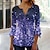 cheap Blouses &amp; Shirts-Women&#039;s Shirt Blouse T shirt Tee Maroon Black White Button Print Floral Casual Holiday Long Sleeve Round Neck Basic Regular Plus Size Floral Painting S