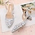 cheap Wedding Shoes-Women&#039;s Wedding Shoes Pumps Bling Bling Bridal Shoes Crystal Sculptural Heel Fantasy Heel Pointed Toe Luxurious PU Silver Pink Light Red