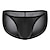 cheap Men&#039;s Briefs Underwear-Men&#039;s 1pack Basic Panties Briefs Mesh Polyester Antibacterial Leak Proof Pure Color Mid Waist Black White