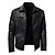 cheap Men&#039;s Jackets &amp; Coats-Men&#039;s Faux Leather Jacket Biker Jacket Motorcycle Jacket Daily Wear Thermal Warm Windproof with Pockets Fall Solid Color Casual Daily Lapel Regular Fit Black Red Jacket