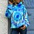 cheap Hoodies &amp; Sweatshirts-Women&#039;s Hoodie Sweatshirt Pullover Active Basic Blue Navy Blue Graphic Tie Dye Street Long Sleeve Hoodie S M L XL 2XL 3XL