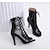 abordables Botas de baile-Mujer Botas de Baile Zapatos Tango Profesional Sexy zapatos Profesional Cremallera Cordones Adulto Negro Plateado
