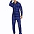 ieftine Pijamale-Bărbați loungewear Pijamale Pijama Întreagă 1 piesă Grilă / carouri Modă Confortabili Moale Casă Pat Poliester Cald Decolteu în V De Bază Primăvară Toamnă Negru Roșu-aprins