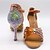 Недорогие Обувь для латиноамериканских танцев-Жен. Обувь для латины Обувь для сальсы Танцевальная обувь Тренировочные ЧаЧа Блестящий кристалл с блестками и драгоценными камнями Сверкающие туфли На каблуках Лак Пряжки Кристаллы