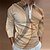 cheap Men&#039;s Shirts-Men&#039;s Golf Shirt Turndown Gradient Khaki 3D Print Long Sleeve Zipper Print Outdoor Street Tops Fashion Designer Casual Breathable