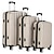 billiga resande förråd-3-i-1 multifunktionell stor kapacitet resväska resväska bagageuppsättning champagne
