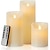 cheap Décor &amp; Night Lights-LED Candles Flameless Flickering Pillar Candles with Remote and Timer Battery Operated 3D Wick Real Wax Ivory Warm Light LED Pillar Candles for Home Decoration Indoor Set of 3(D3 x H456 Inch)