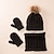 cheap Women&#039;s Hats-Warm Simple Solid Pompom Cap Scarf Gloves 1set Autumn Winter Children&#039;s Hat Set Newborn Hat Baby Hat Warm Suit 0-3 Years Old