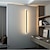 abordables Apliques de pared para interior-lámpara de pared larga minimalista, lámpara de pared de fondo led moderna de 40 cm / 60 cm sala de estar dormitorio junto a la cama, aplique de iluminación de pared interior de aluminio