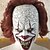 baratos Máscaras-luminescente stephen king&#039;s it mask pennywise horror clown joker mask máscara de palhaço festival cosplay adereços de fantasia (7,8&quot;*9,8&quot;*9,8&quot;) para o halloween